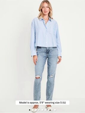 Old Navy Light Blue High-Rise O.G. Straight Jeans